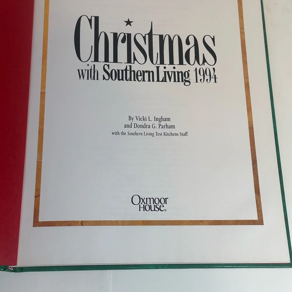 Christmas with Southern Living 1994‎ Hardcover Oxmoor House Vintage Holiday Book